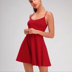 Lulu’s red skater dress